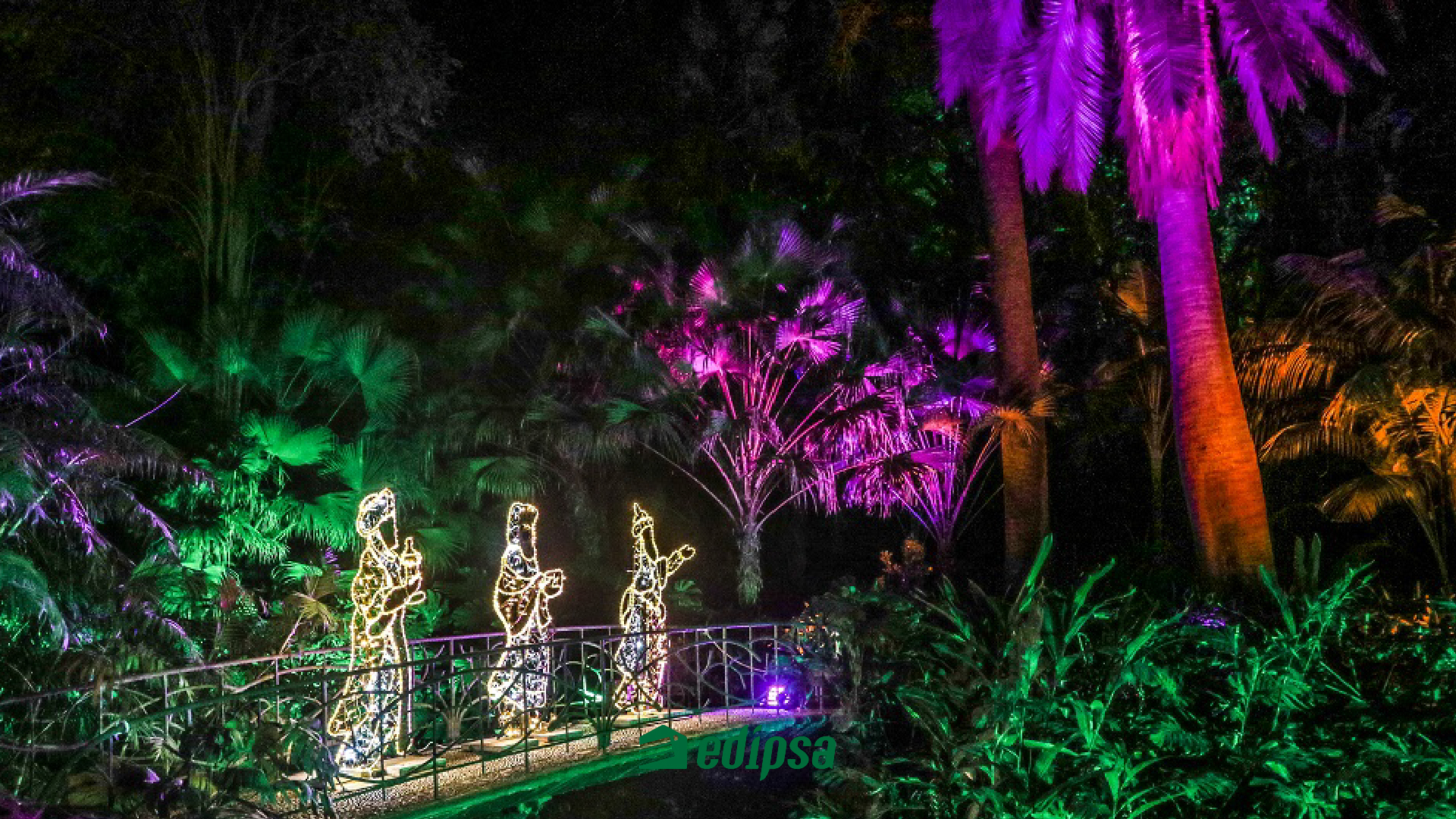 Jardín botánico navideño en Málaga